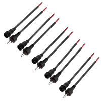 ALITOVE 5 Pairs 2 Pin 2 Core DC Power Cable Jack Adapter Connector Male Female Plug LED Connector Waterproof IP65 with 20cm 22AWG 2X 0.3mm² Cable 17mm Nut for 5050 2835 5630 3528 LED Strip Lights