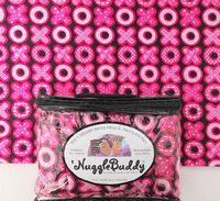 'NUGGLEBUDDY Microwaveable Moist Heat & Aromatherapy Organic Rice Pack. Combo Cold Pack. HUGS & KISSES Fabric. The Perfect Valentine Gift! UNSCENTED! Soothing the Souls of the Planet.