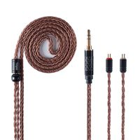 Earphone Replacement Cable Yinyoo 16 Cores Single Crystal Copper Cable Earphone Cable for AS10 ZS10 PRO CCA C10 C16 C04 ZS7 ZSR ZSX TRN V80 V90 BA5 ZS6 ES4 ZST Blon-03 Yinyoo ASH V2(2pins, 3.5mm jack)