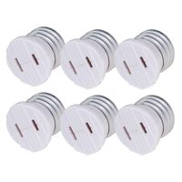 Comyan Bulb Light Plug Socket Adapter,Polarized Handy Outlet Splitter, E26 the US Standard Screw Light Holder, Two Holes, Easy-to-Install, 6 Pack, White