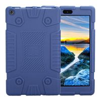 Iusun for Amazon Kindle Fire HD 8'' Tablet Case Lightweight Shockproof Drop Resistance Anti-Dust Silicone Case Cover Trifold Stand Leather Solid Protective Shell/Skin (Black)