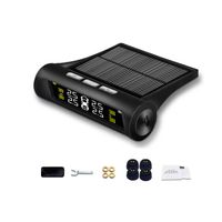 Beyondsky Solar Power Car Auto TPMS Tire Pressure LCD Monitor System Wireless Rear-time Monitoring + 4 Sensors
