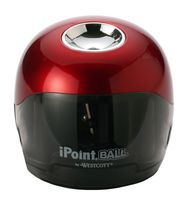 Westcott 6.5" x 3" x 6" iPoint Ball Pencil Sharpener, Case of 12, Red/Black (15570)