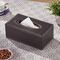 T-ZJHC Tissue Box Living Room Dining Room Tray Creative Home Simple and Lovely, Brown Large