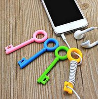 Colorful Cute Cable Tie Key Cord Organizer Earphone Wrap Winder Fixer Holder Cord Manager Cable Winder random color(3pc)