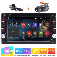 Double 2 Din Head Unit EinCar Android 6.0 Car Stereo with 6.2'' Capacitive Touch Screen In Dash Car DVD CD Player GPS Navigation WIFI 4G DVR Bluetooth Autoradio Mirrorlink FM AM RDS Radio +Rear Camera