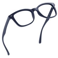 LifeArt Blue Light Blocking Glasses, Anti Eyestrain, Computer Reading/Gaming/TV Glasses for Women Men, Anti UV, Anti Glare (Navy, 0.25 Magnification)
