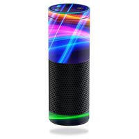 MightySkins Skin Compatible with Amazon Echo - Light Waves | Protective, Durable, and Unique Vinyl Decal wrap Cover | Easy to Apply, Remove, and Change Styles | Made in The USA