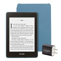 Kindle Paperwhite Essentials Bundle including Kindle Paperwhite - Wifi with Special Offers, Amazon Leather Cover, and Power Adapter
