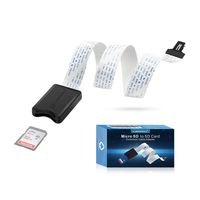 LANMU Micro SD to SD Card Extension Cable Adapter Flexible Extender SD/RS-MMC/SDHC/MMC for Monoprice Mini 3D Printer/Anet A8 3D Printer/Raspberry Pi/GPS/TV (18.9in/48cm)