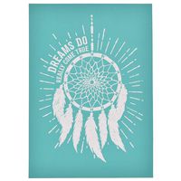 YeulionCraft Self-Adhesive Silk Screen Printing Stencil Mesh Transfers for DIY T-Shirt Pillow Fabric Painting Decoration, Dream Catcher