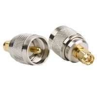 2pcs SMA Male to UHF Male PL-259 Jack Connector - Eagles RF Coaxial Coax Adapter, SMA Male Plug to PL259 UHF Male Plug for Baofeng Walkie Talkies Eagles (TM)
