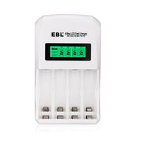 EBL LCD Smart Individual AA AAA Rechargeable Battery Charger for Ni-MH Ni-CD