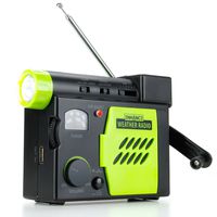 ENHANCE Emergency Radio with Hand Crank , USB Charging , Flashlight and AM/FM/WB Modes - Perfect for Earthquakes , Hurricanes , Tornadoes , Storms , Power Outages and More Emergency Situations