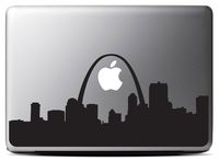 St. Louis Skyline - Black (13 inch) Macbook Decal - Laptop Decal