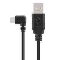 Spofit USB 2.0 A-Male to 90 Degree Mini-B Male Mini USB Charging Cable Data Car Vehicle Power Charger for GPS Rearview Mirror Backup Camera (16 Feet, Left Angled)