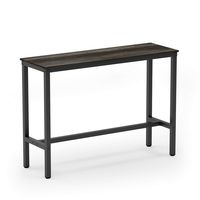 Teraves Bar Table with Solid Metal Frame,Counter Height Table Kitchen Bar Table for Dining Room,Living Room (47.24", Black Oak)
