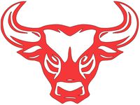 Home Grown Claremore Mean Bull Vinyl Sticker Decal | Cars Trucks Laptop | 5.5" Width X 4.092" Height | RED HGC1290