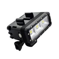 Suptig High Power Dimmable Dual Battery Waterproof LED Video Light Fill Night Light Diving Underwater Light for Gopro Hero8/Hero 7/Hero6/5/5S/4/4S/3+/3/2 SJCAM Sj4000/Sj5000/Sj6000/Sj7000 Xiaoyi