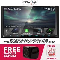 Kenwood DMX706S Digital Multimedia Receiver (Does not Play CDs) & Free Backup Camera!