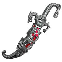 Ace Martial Arts Supply Saint George Dragon Saber Fantasy Knight Sword (2nd Generation Red 10" Dagger)