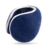 Foldable Blue Ear Warmers for Men Women Z-Dear Polar Fleece/Knit Winter Earmuffs, Behind the Head Winter Ear Warmers, Luminous Winter Earmuffs