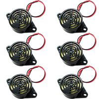 mxuteuk 6pcs DC 3-24V Wired Electronic Buzzer Alarm Sounder Speaker Beep Tone Continuous Sound SFM-27-I