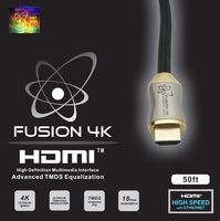 Fusion4K High Speed 4K Active HDMI Cable (4K @ 60Hz) - Professional Series (50 Feet)