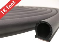 Weather Stripping Seal Strip for Doors/Windows 18 Feet, Self-Adhesive Backing Seals Large Gap (from 5/16 inch to 35/64 inch), Easy Cut to Size