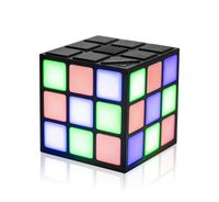 LED Cube Music Player Wireless Bluetooth Speaker, Rubiks Cube Style Color Changing Portable Stereo Speaker Light Up Show w/Micro SD (TF) Card Slot & 3.5mm Aux Input Jack (Cubic Speaker)