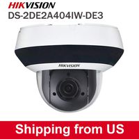 Hikvision 4MP POE Mini PTZ IP Camera DS-2DE2A404IW-DE3,Pan/Tilt/2.8mm~12mm 4X Optical Zoom，Smart IR Night Vision，Audio/Alram Interface， H.265+, Upgrade Version for DS-2DE3304W-DE