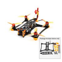Usmile KBAT136 136mm Micro 3 inch FPV Racing Drone Frame Support Twin Flight Controller Stack/Tower for Rumcam Split Mini 2 Caddx Turtle V2 1080P HD FPV Camera (KBAT136)