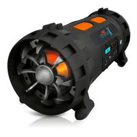 Street Blaster X Boombox Speaker - 1000W NFC/Wireless Bluetooth Compatible Portable Outdoor Stereo w/Rechargeable Battery, AUX USB FM Radio MP3 System, Microphone in, LED Lights - Pyle PBMSPG200V2