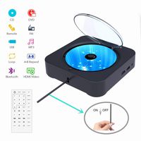 Alice Dreams Portable CD Player, DVD Players for TV, Wall CD DVD Player with Boombox Bluetooth, USB Port, 1080P HDMI, FM Radio and AV Jack, Linked Phone, Music for Yoga, Unborn Bady, Party, Black