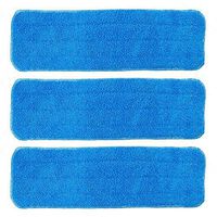BettaWell 18 Inch Flat Microfiber Mop Pad Refills for Fit 15 to 18 Inch Bona, Libman, O-Cedar (Pack of 3)