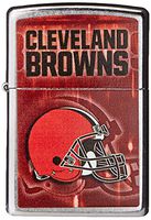 Zippo NFL Cleveland Browns Street Chrome Pocket Lighter