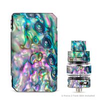 IT'S A SKIN Decal Vinyl Wrap for VooPoo Drag Mini & UForce T2 Tank Vape Sticker Sleeve Cover/Abalone Shell Pink Green Blue Opal
