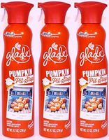 Glade Premium Air Freshener Spray - Limited Edition Pumpkin Pit Stop - Fall Collection 2015 - Net Wt. 9.7 OZ (274 g) Each - Pack of 3
