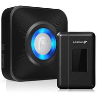 Fosmon WaveLink 51009HOM Wireless Door Open Chime (500FT, 52 Tunes, 4 Volume Levels, LED Indicators) - 1 Magnetic Door Entry Alert Security Contact Sensor, 1 Wireless Doorbell Plugin Receiver