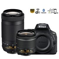 Nikon D5600 24.2MP DSLR Camera with 18-55mm VR and 70-300mm Dual Lens (Black) - (Renewed) (18-55mm VR & 70-300mm 2 Lens Kit)