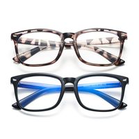 BOURYO Computer Blue Light Blocking Glasses for Women Classic Square Frame Anti Blue Ray Computer Game Eyewear(Leopard+black)