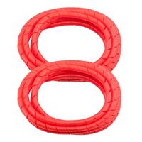 2 Pack MD Premium 8' Cord Cover Prevents Cord Tangling - Red