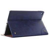 Jennyfly Galaxy Tab A 9.7 Cover, Vintage SM-P550 Luxury Business PU Leather Protective Case with Card Slot Hand Free Book Style Smart Shell Stand Case for Samsung Galaxy Tab A 9.7- Blue