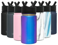 Simple Modern 14oz Summit Water Bottles with Straw Lid - Dishwasher Safe Vacuum Insulated Tumbler Double Wall Travel Mug 18/8 Stainless Steel Flask - Prism