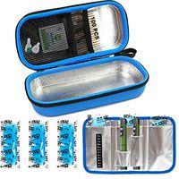 Portable Insulin Cooler Travel Case Insulin Pen Case with Temperature Display Diabetic Carrying Cooling Bag for Insulin Pen and Diabetic Supplies with 3 Ice Packs