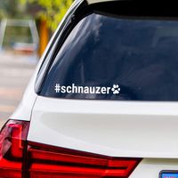 Schnauzer Hashtag Vinyl Car Sticker Decal #Schnauzer