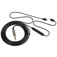 Upgrade Audio Cable Earphone Cable with Mic Replacement for Shure SE215 SE425 SE535 (Color : Black)