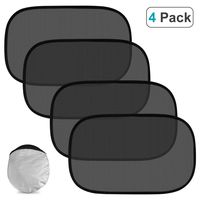 Car Window Shade (4 Pack), Cling Car Window Baby Sun Shade Protects Your Baby and Older Kids from The Sun, 80 GSM Car Sun Shade Protect from Sun UV Radiation, Light and Heat