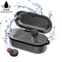 IP68 Waterproof Bluetooth Headphones - Wireless Earbuds Deep Bass Stereo Sound Wireless Headphones Built-in Mic Car Bluetooth Headset with Wireless Charging Case for iPhone Android Phone