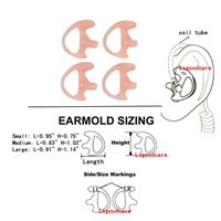 Lsgoodcare Silicone Replacement Earplug Earmold Ear Buds (Left and Right) for Two-Way Radio Headset Air Acoustic Earpiece Headset Walkie Talkie Earpiece,Large Size Pink Color